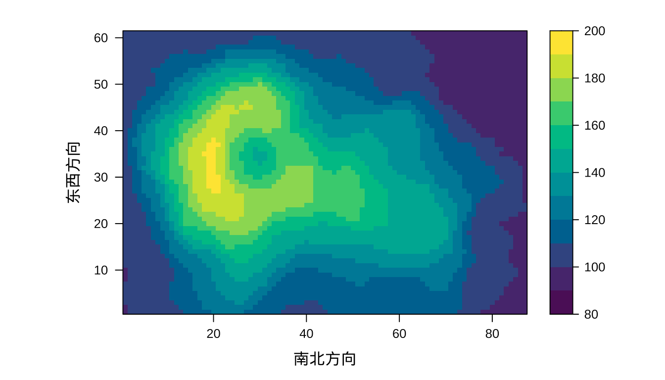 奥克兰火山地形图